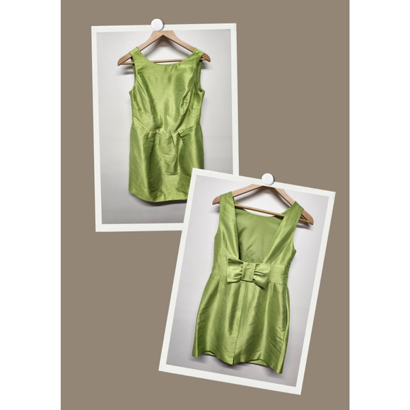 Alfred Sung Women's Boat Neck Sheath Tulip Short Dress, Size 12, Pistachio Color - Picture 1 of 13